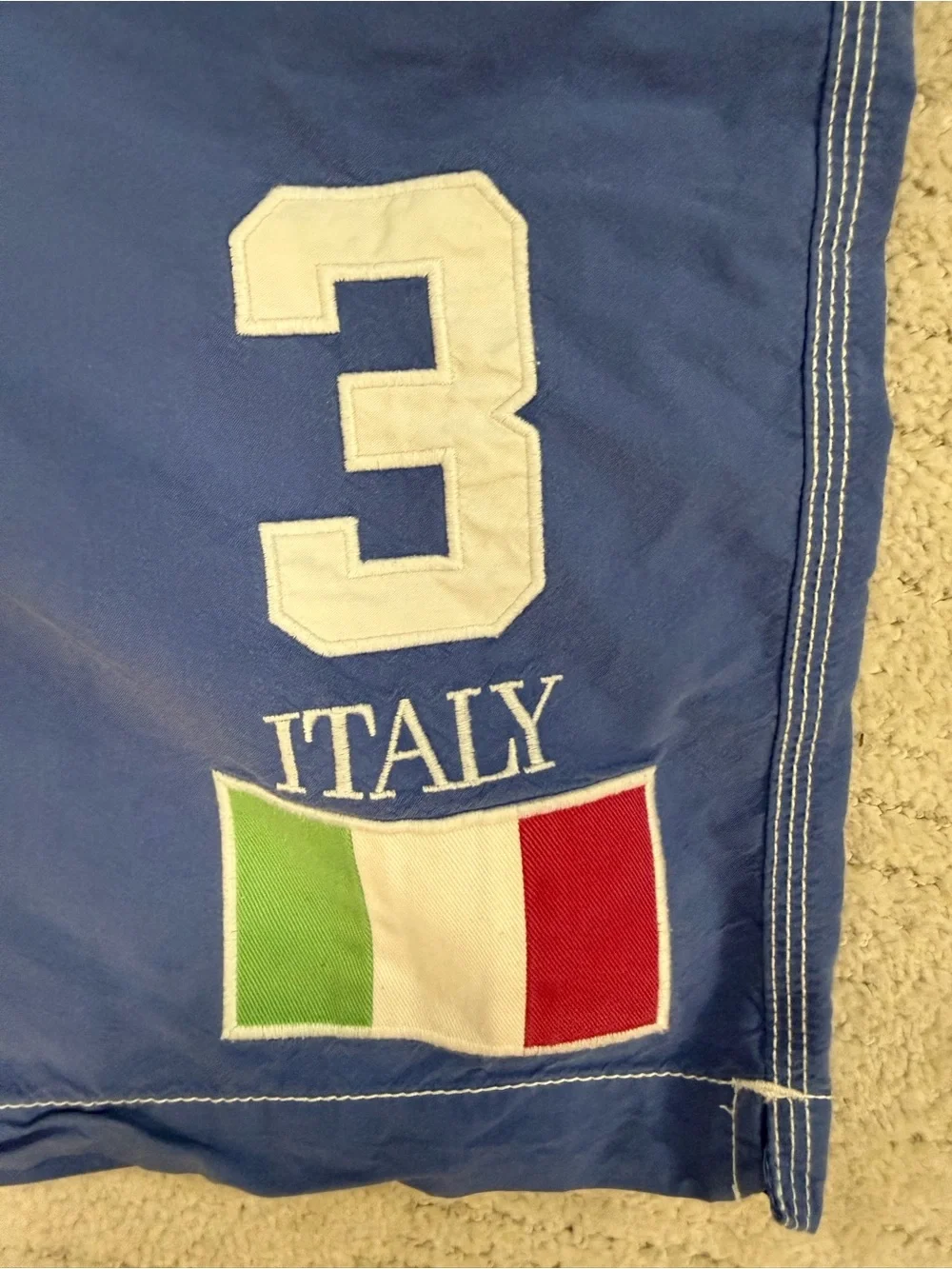 Vintage Polo Ralph Lauren Blue Italy Number 3 Men’s Swim Trunks